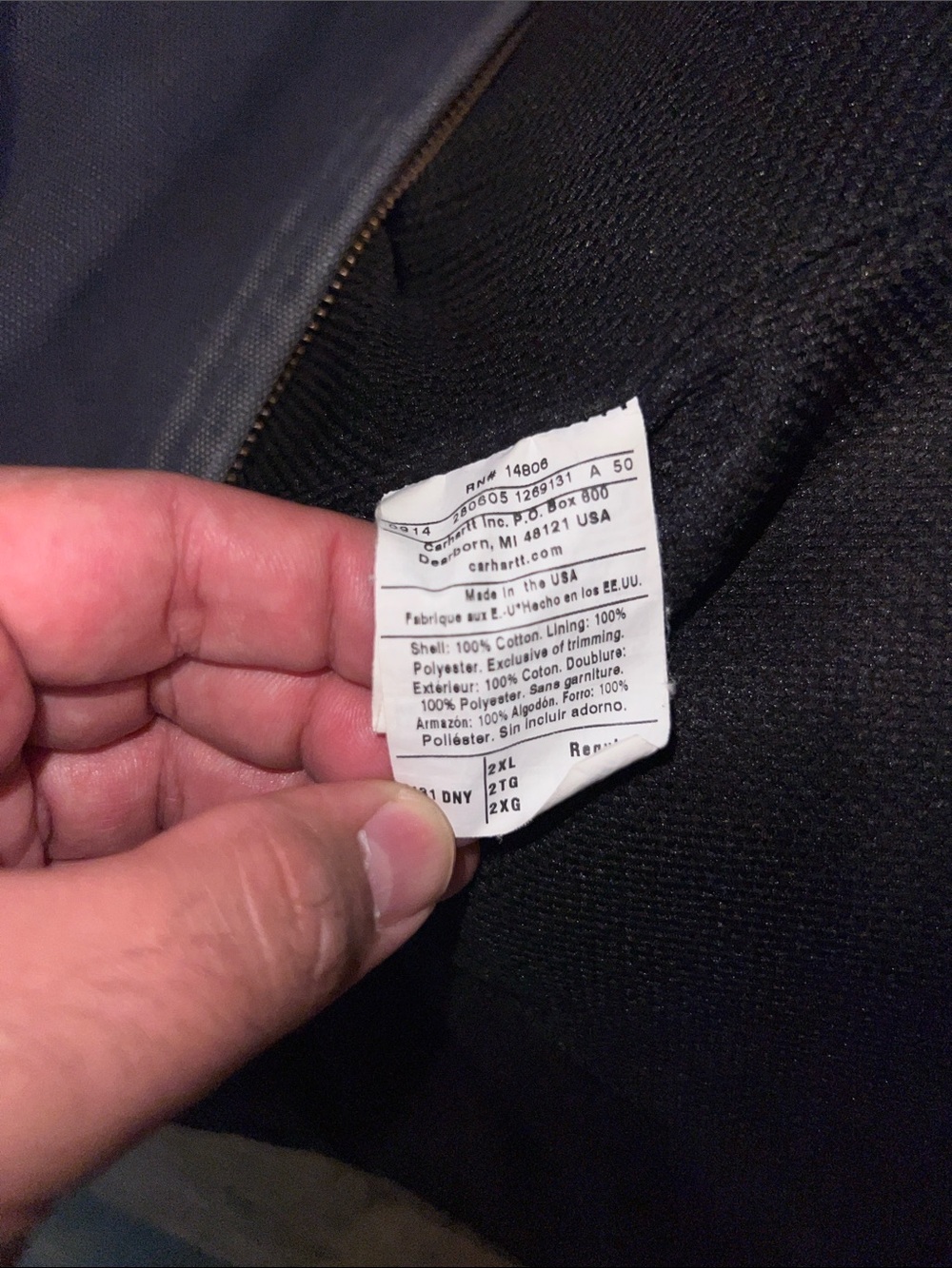 J131 Carhartt Hooded Zip Jacket - Picture 5 of 10